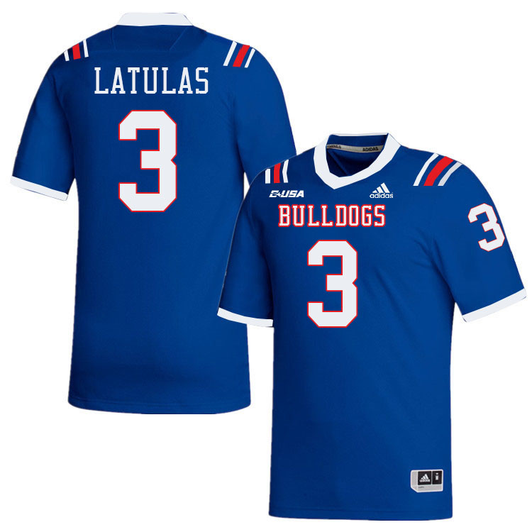 Dedrick Latulas Louisiana Tech Jersey,LA Tech Bulldogs Football Jerseys,Uniforms,Gears-Blue
